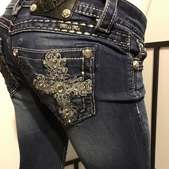 SOLD MISS ME crystal SKINNY jeans Size 25 - Picture 8 of 8